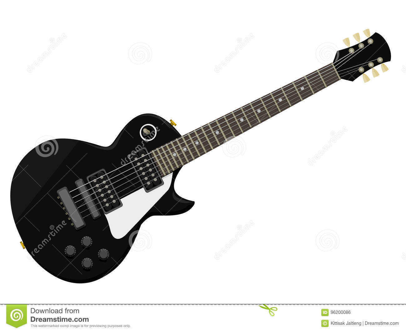 Detail Electric Guitar Transparent Nomer 12