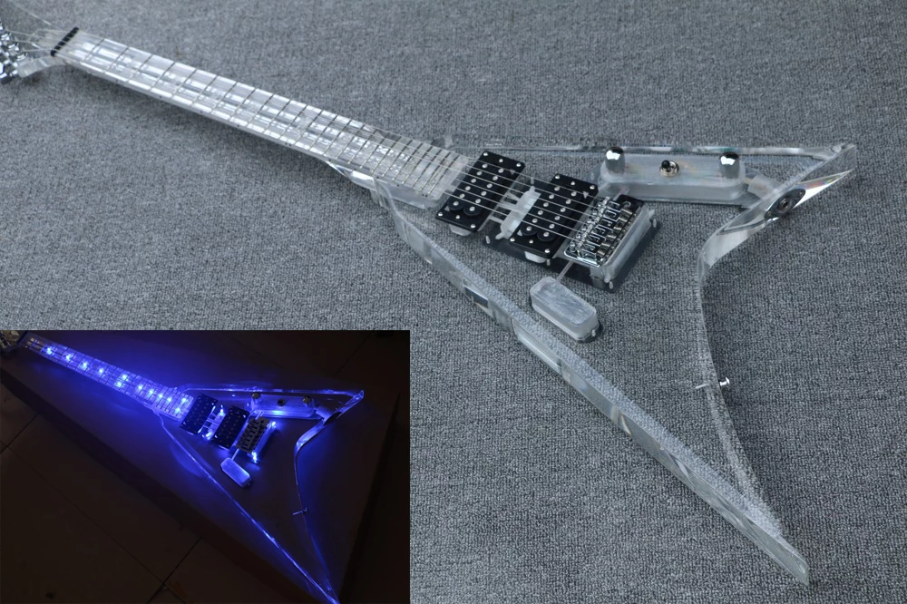 Detail Electric Guitar Transparent Nomer 23