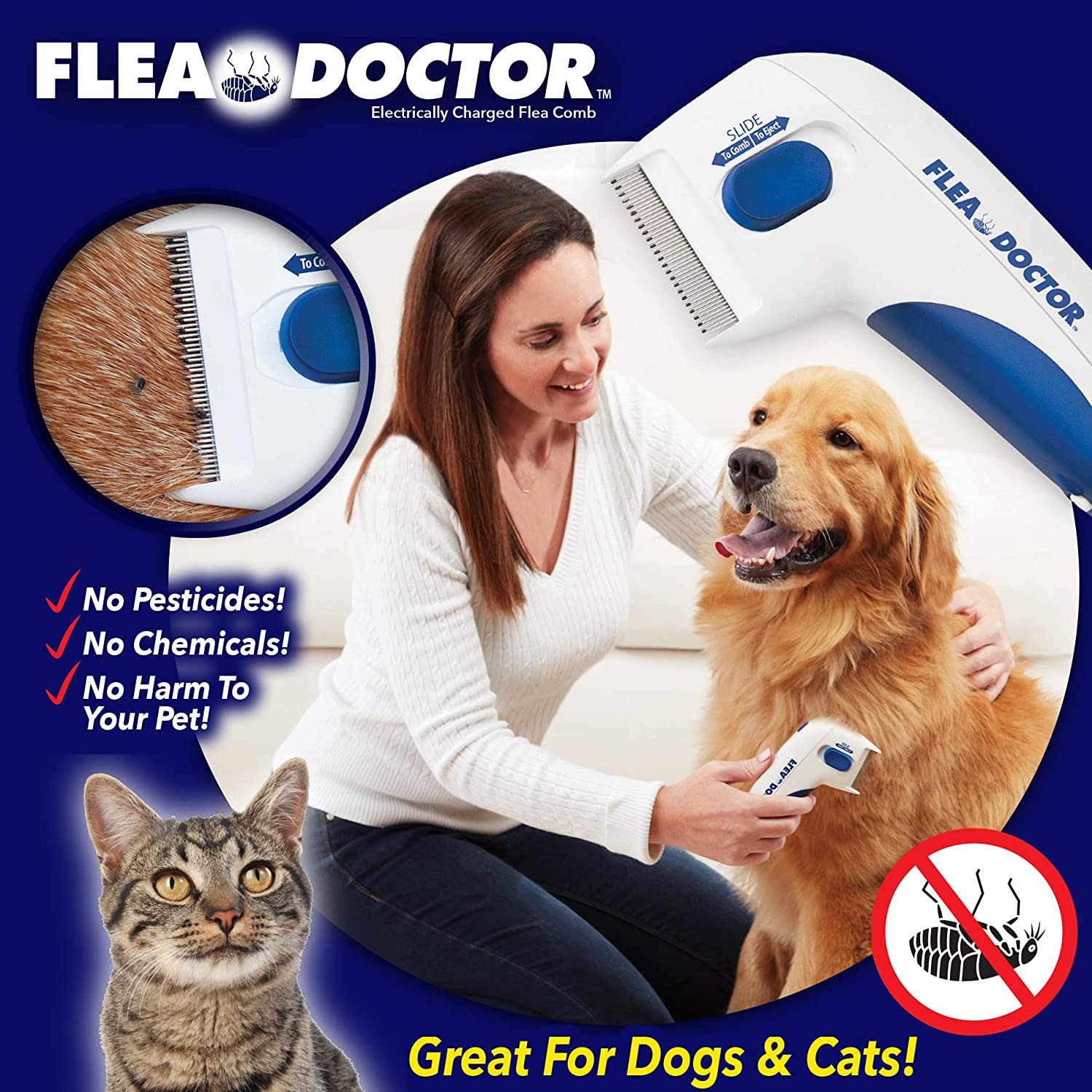 Detail Electronic Flea Comb For Cats Nomer 7