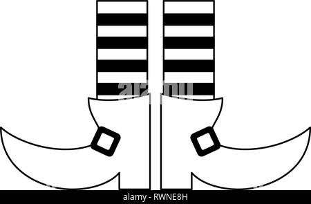 Detail Elf Legs Clipart Black And White Nomer 25