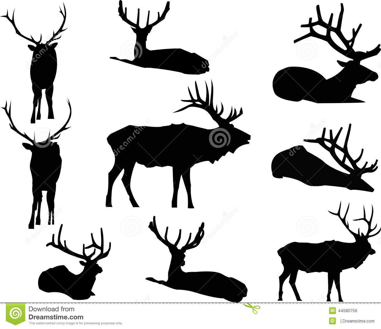 Detail Elk Silhouette Clip Art Nomer 19