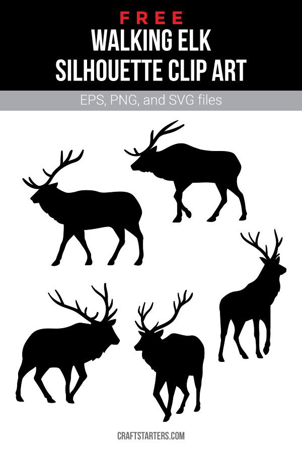 Detail Elk Silhouette Clip Art Nomer 25