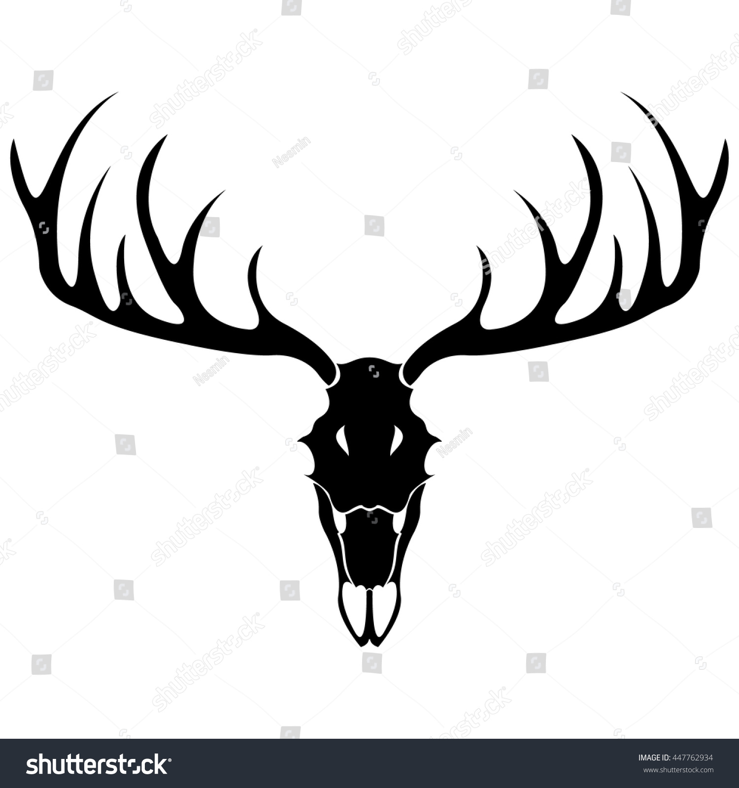 Detail Elk Skull Vector Nomer 16
