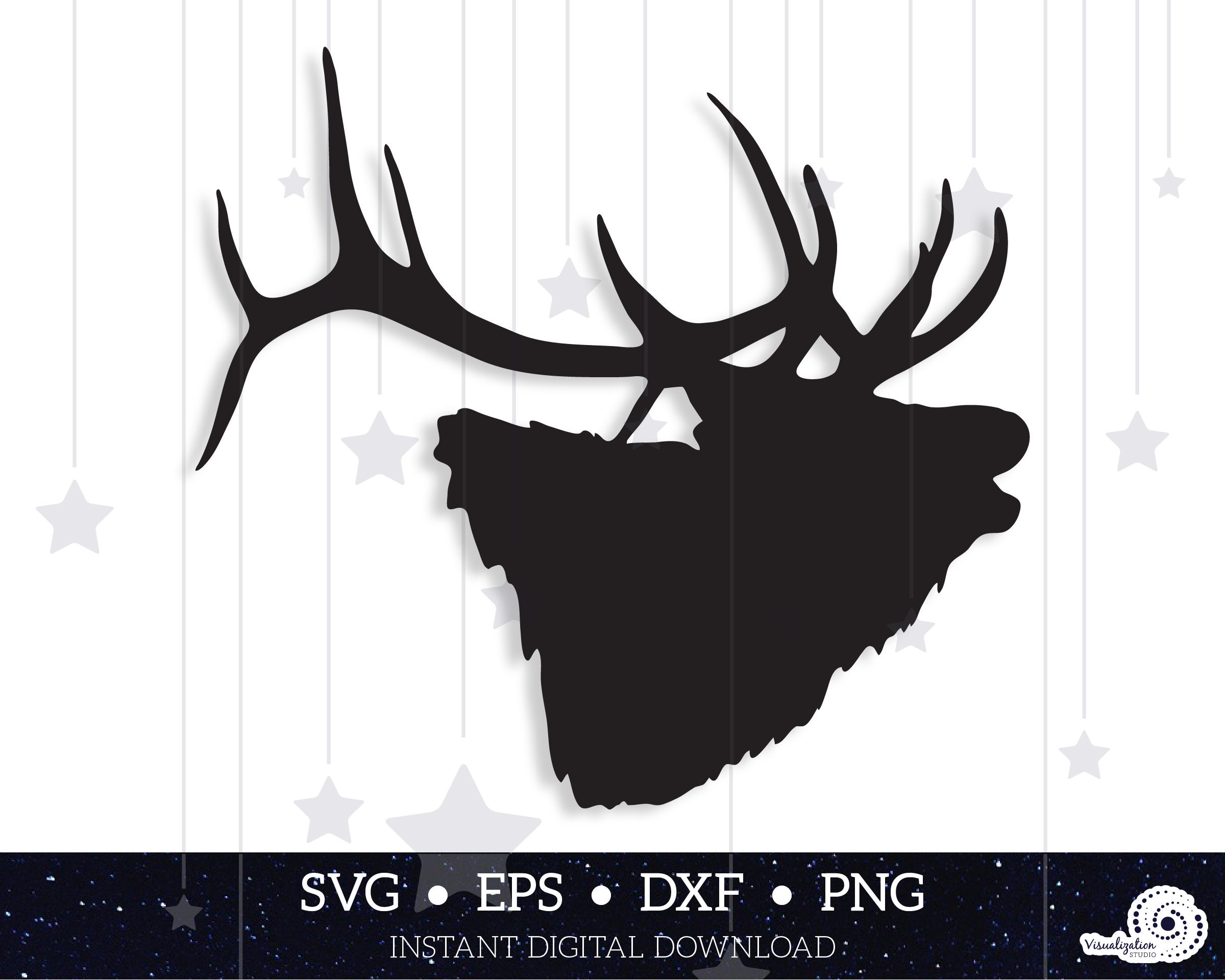 Detail Elk Skull Vector Nomer 52