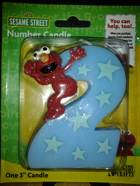 Detail Elmo 2nd Birthday Candle Nomer 4