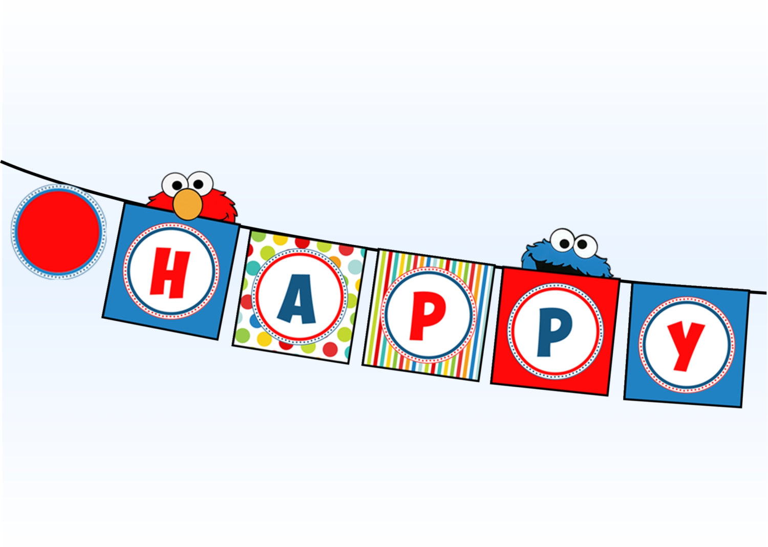 Detail Elmo Birthday Banner Printable Nomer 15