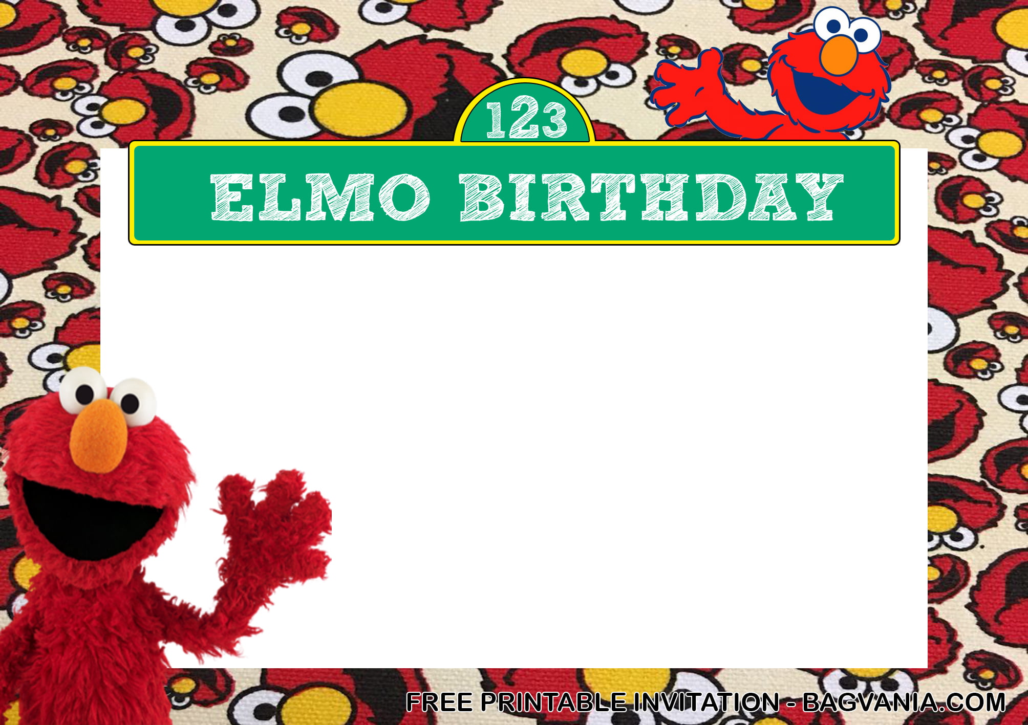 Detail Elmo Birthday Banner Printable Nomer 22