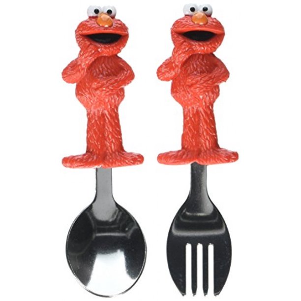 Detail Elmo Fork And Spoon Nomer 2