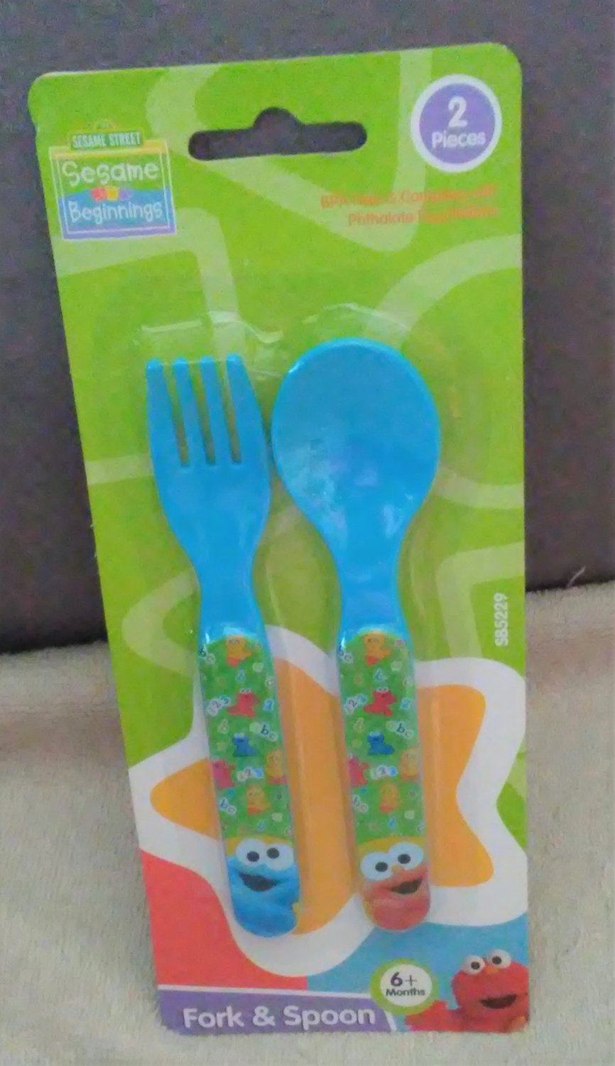 Detail Elmo Fork And Spoon Nomer 12