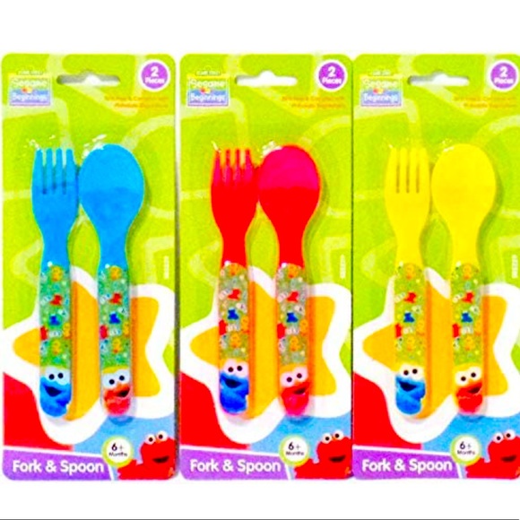 Detail Elmo Fork And Spoon Nomer 17