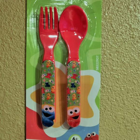 Detail Elmo Fork And Spoon Nomer 21