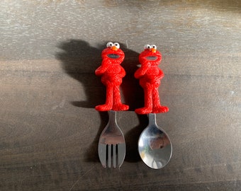 Detail Elmo Fork And Spoon Nomer 23