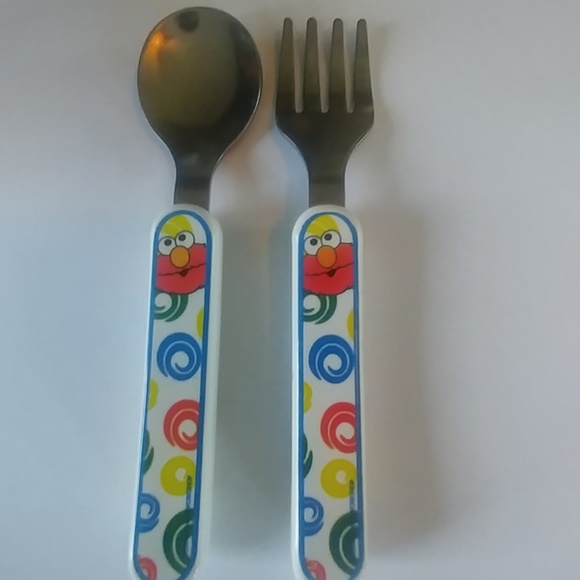 Detail Elmo Fork And Spoon Nomer 5