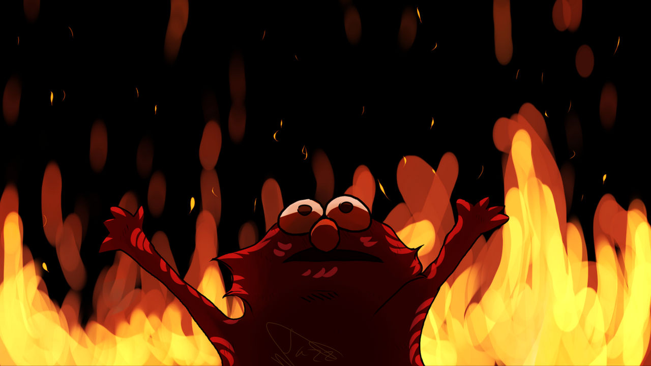 Detail Elmo On Fire Meme Nomer 26