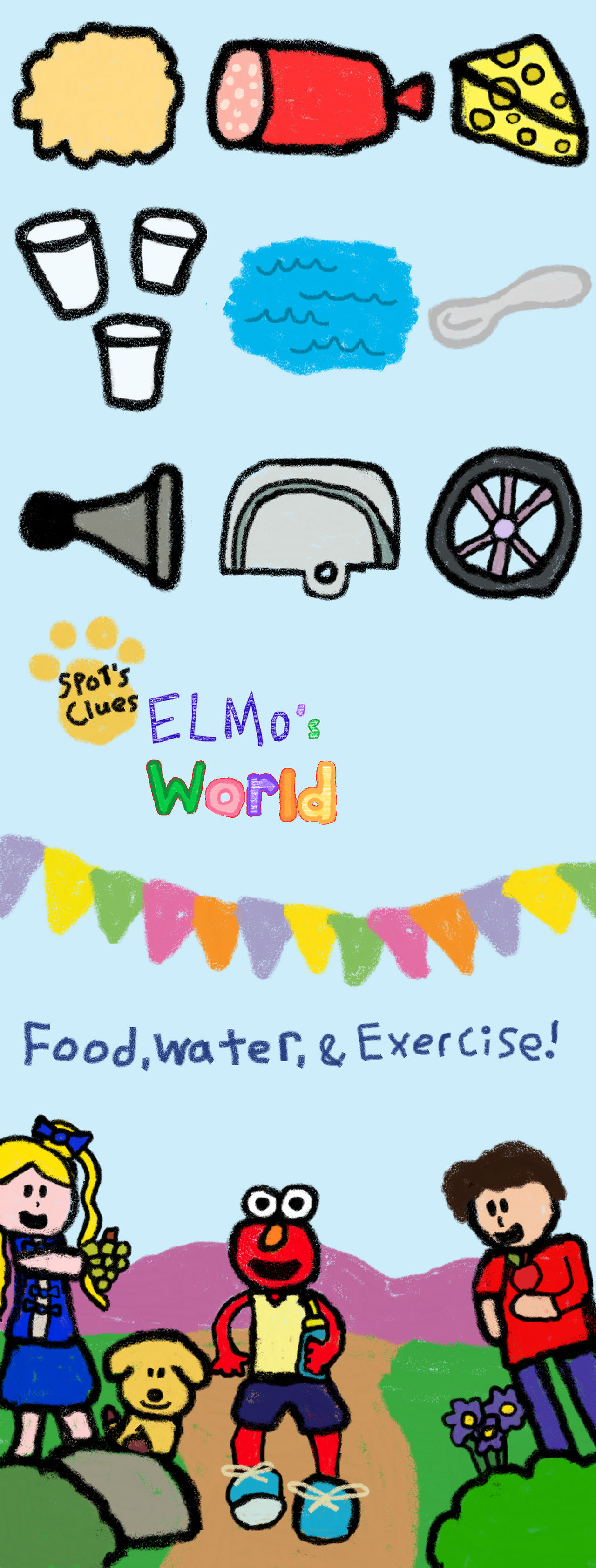 Detail Elmo World Food Water Exercise Dvd Nomer 29