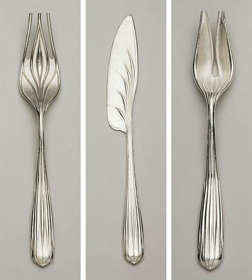 Detail Elvish Fork Knife And Spoon Set Nomer 7