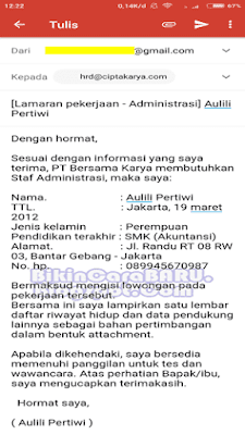 Detail Email Surat Lamaran Kerja Nomer 11