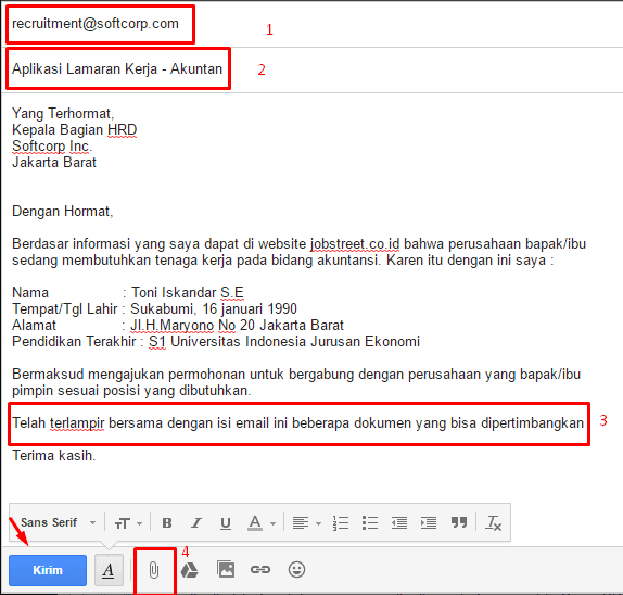 Detail Email Surat Lamaran Kerja Nomer 13