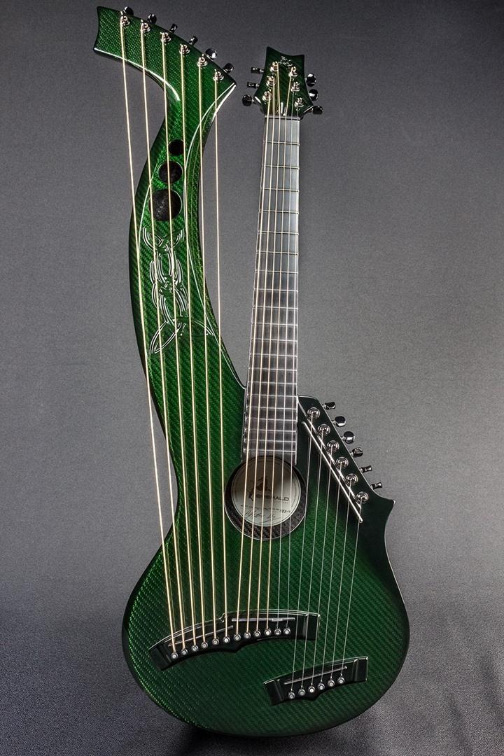 Detail Emerald Harp Guitar Nomer 9