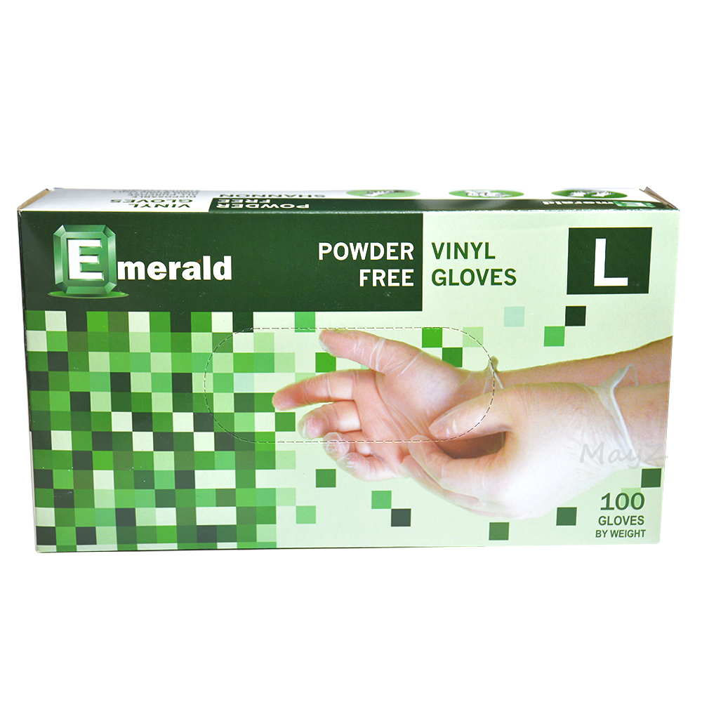 Detail Emerald Powder Free Vinyl Gloves Nomer 4