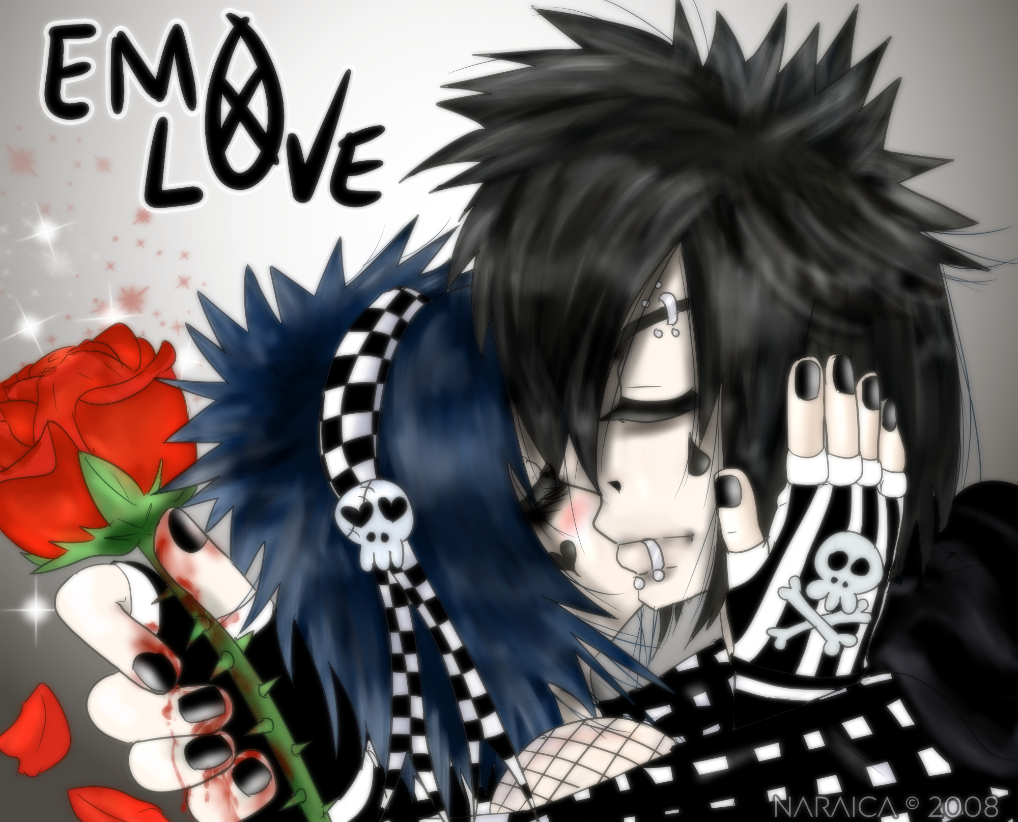 Detail Emo Love Kiss Nomer 22