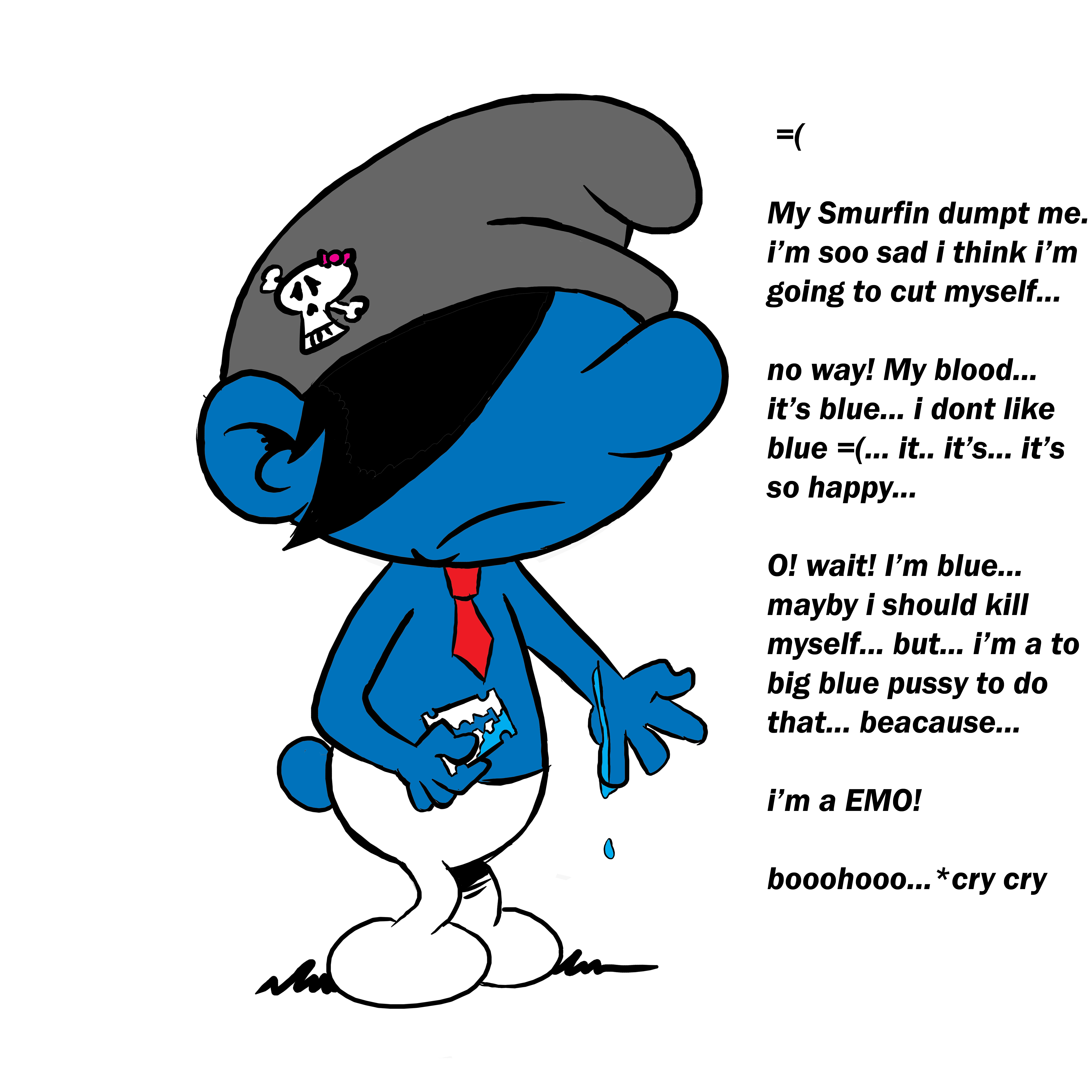 Detail Emo Smurf Nomer 2