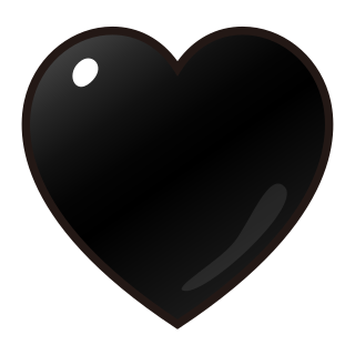 Emoticon Love Hitam Android - KibrisPDR