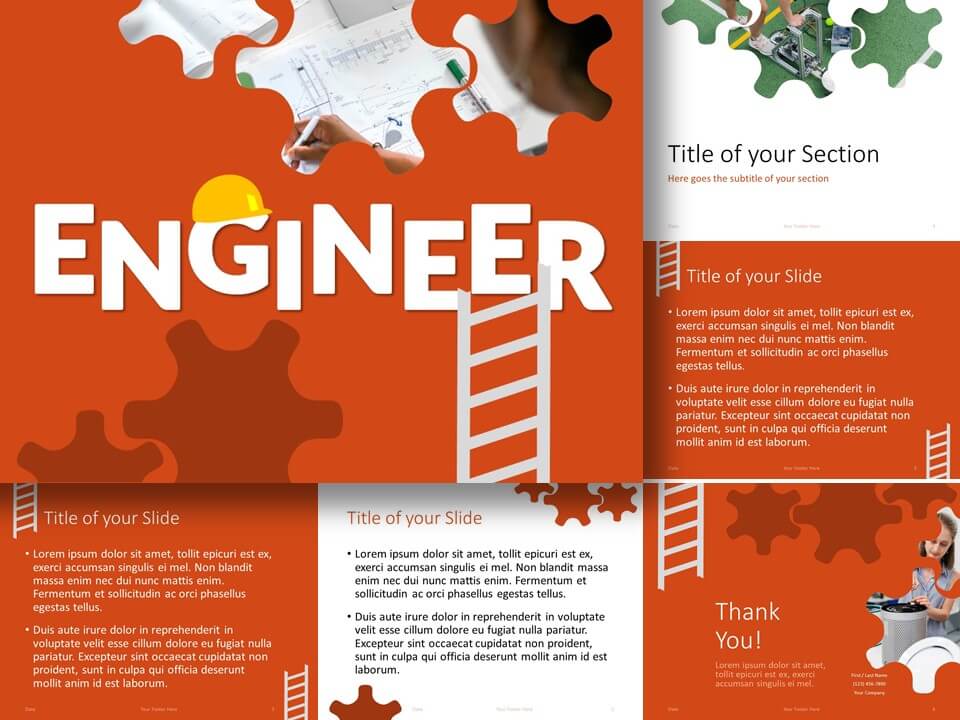 Detail Engineer Powerpoint Template Nomer 43