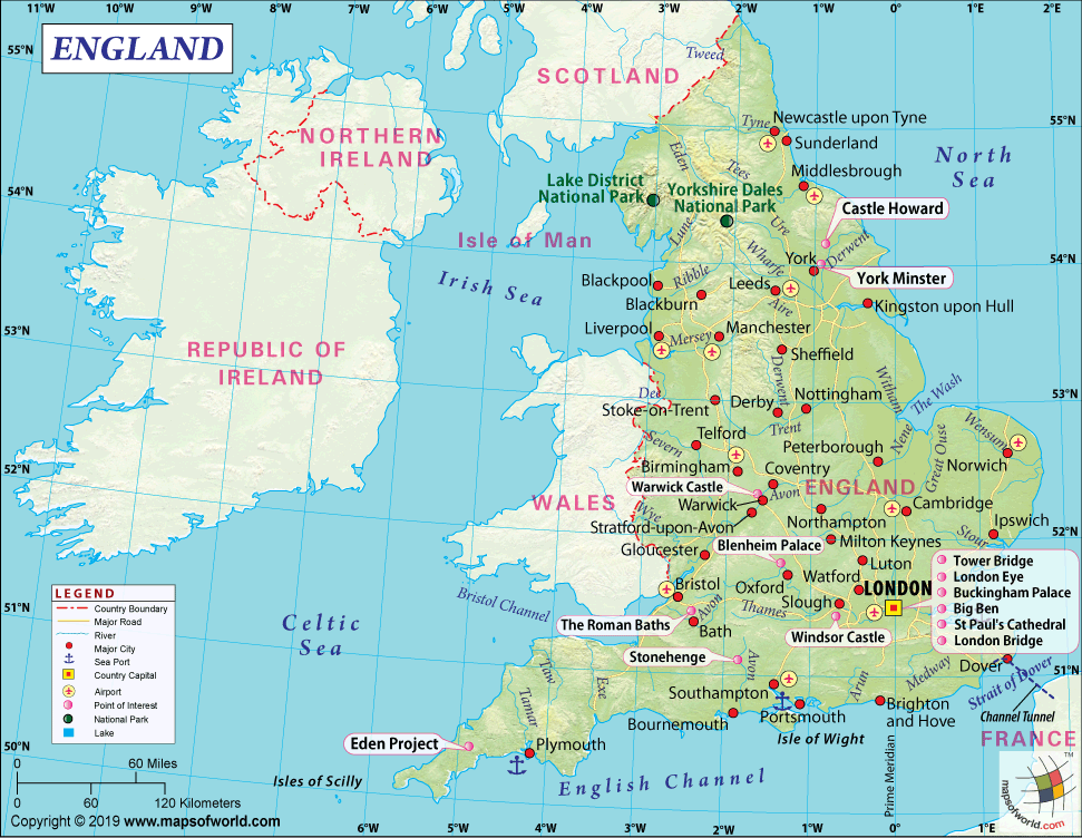 Detail England Map Image Nomer 8