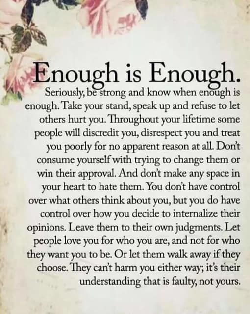 Detail Enough Is Enough Quotes Nomer 4