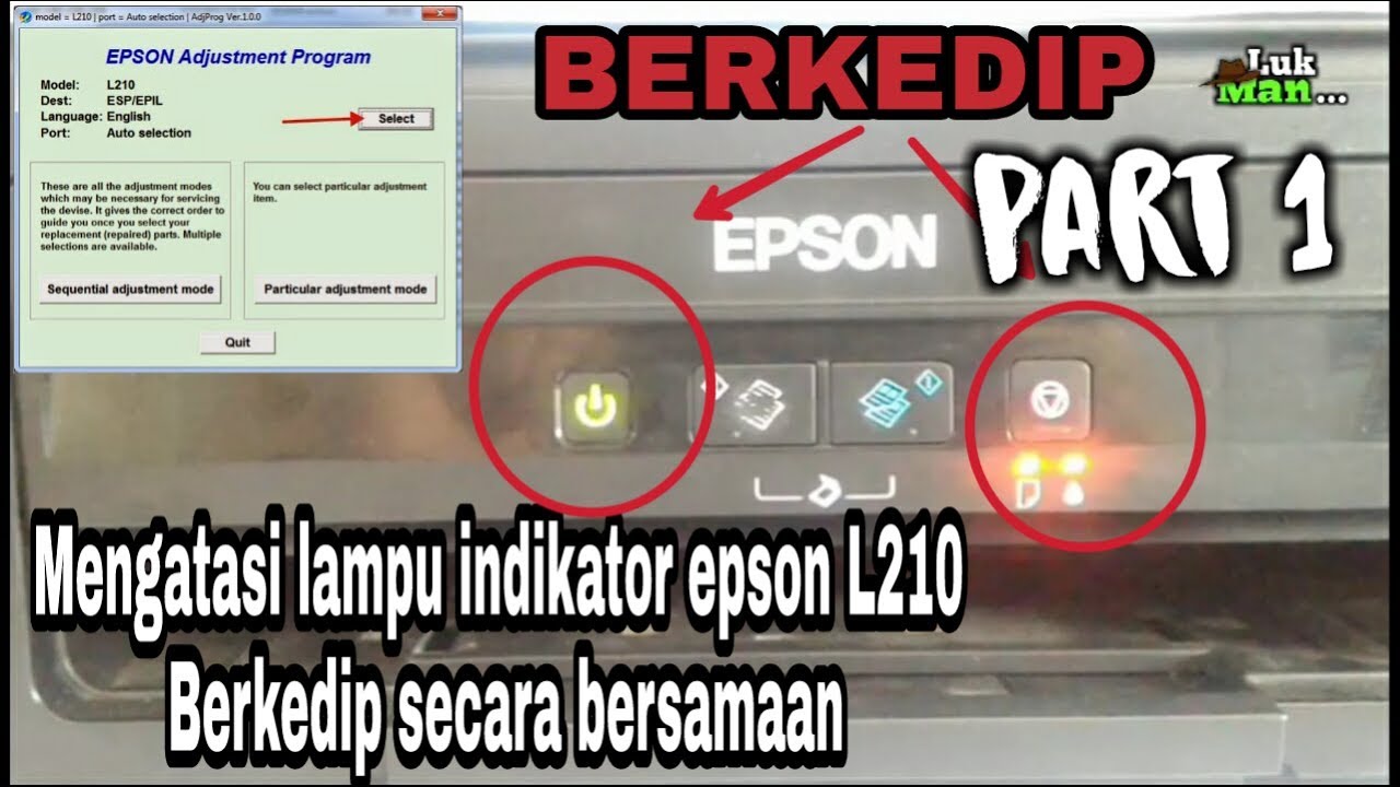 Detail Epson L210 Gambar Tinta Berkedip Nomer 22