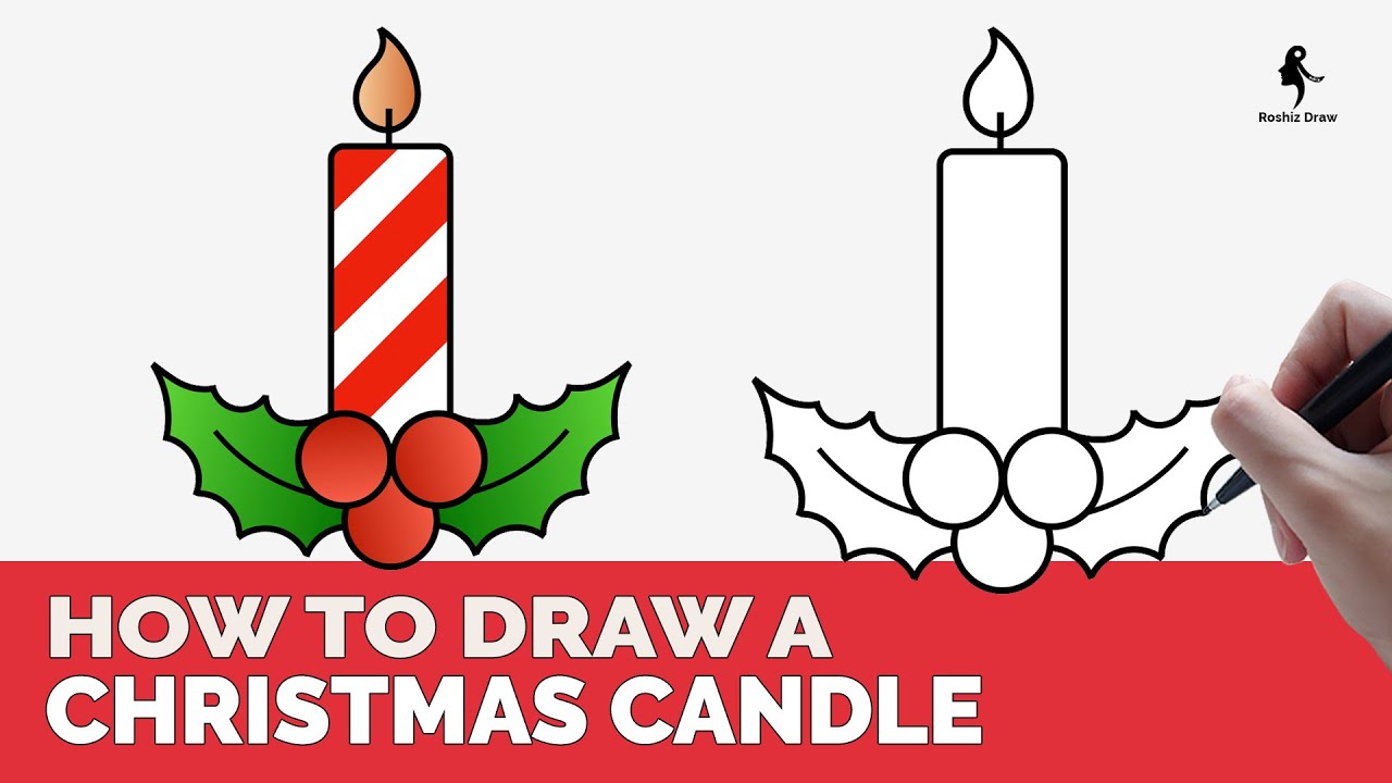 Detail Christmas Candle Drawing Images Nomer 2