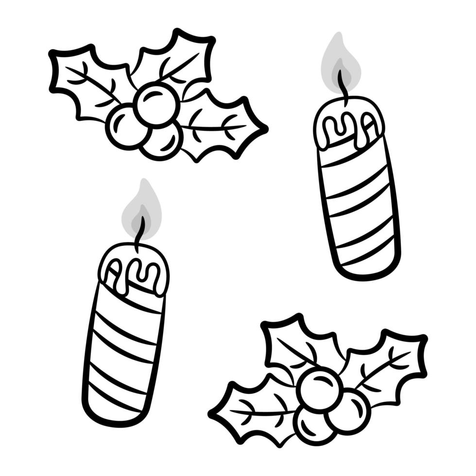 Detail Christmas Candle Drawing Images Nomer 23