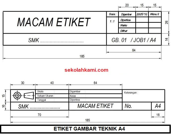 Detail Etiket Gambar A3 Nomer 4