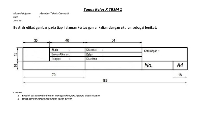 Detail Etiket Gambar Teknik Nomer 14