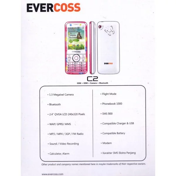 Detail Evercoss C2 Nomer 11