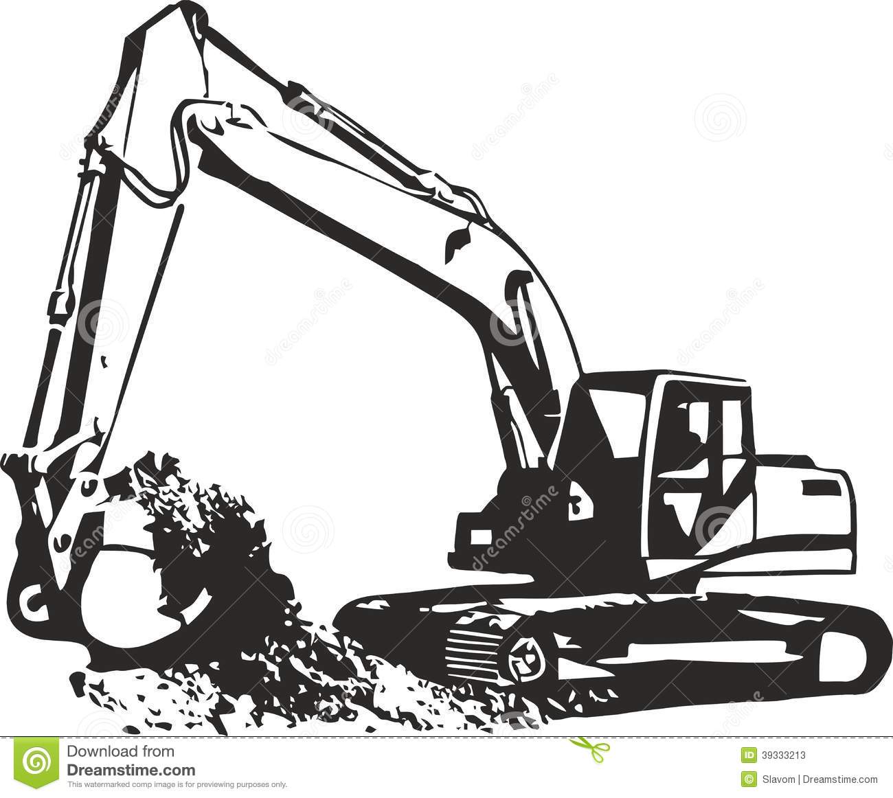 Detail Excavator Images Clip Art Nomer 18