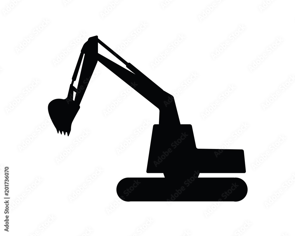 Detail Excavator Silhouette Nomer 24