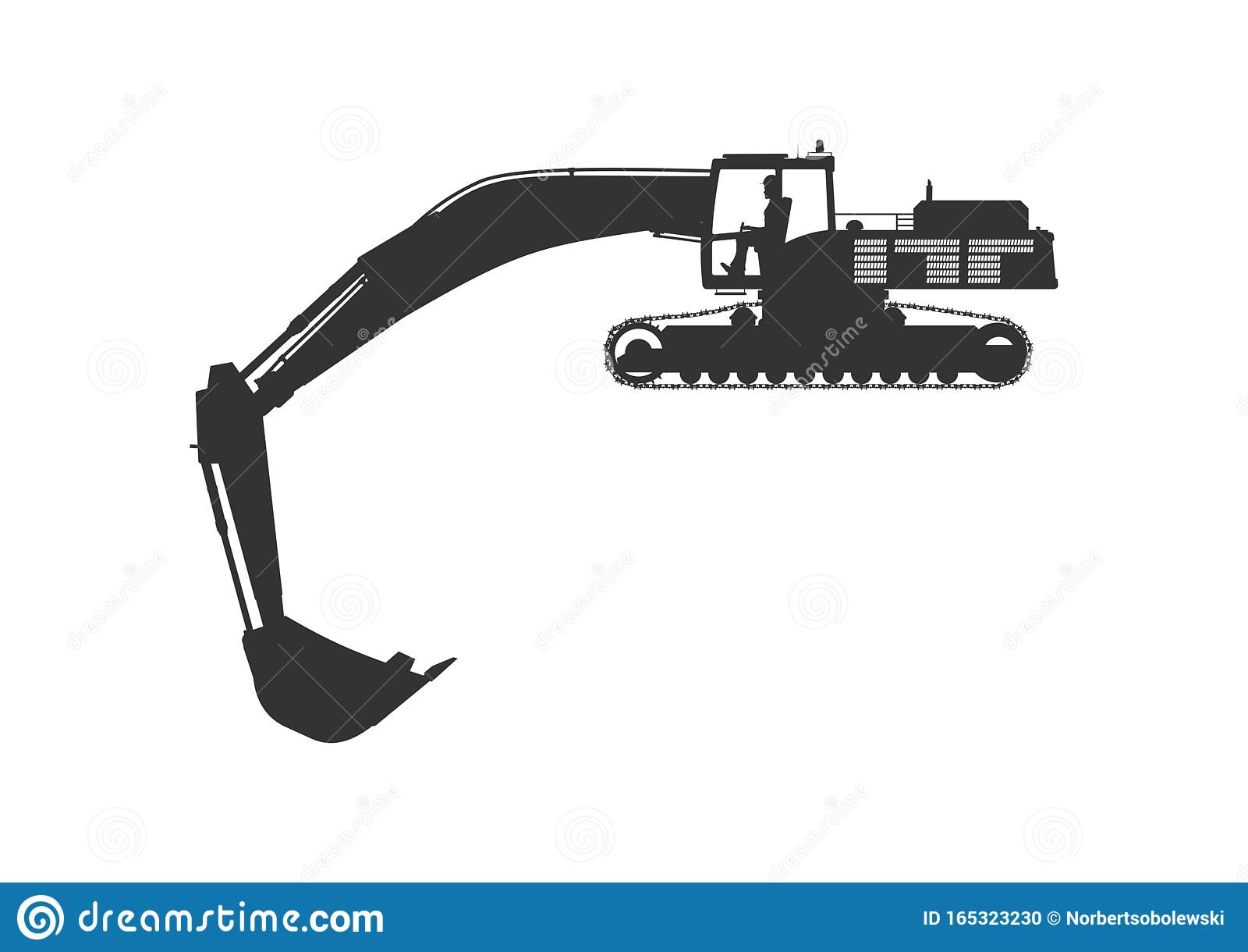 Detail Excavator Silhouette Nomer 38