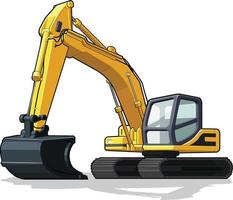 Detail Excavator Vector Art Nomer 2