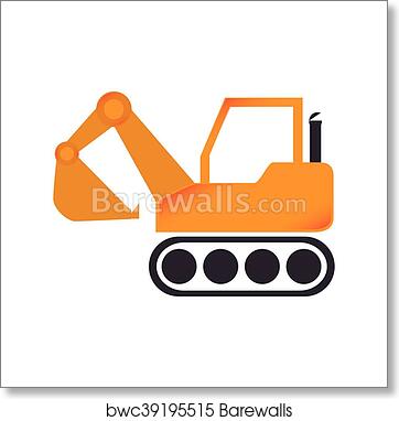 Detail Excavator Vector Art Nomer 32