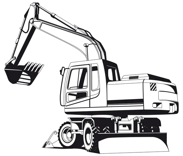 Detail Excavator Vector Art Nomer 50