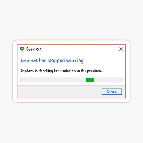 Exe has stopped working meme