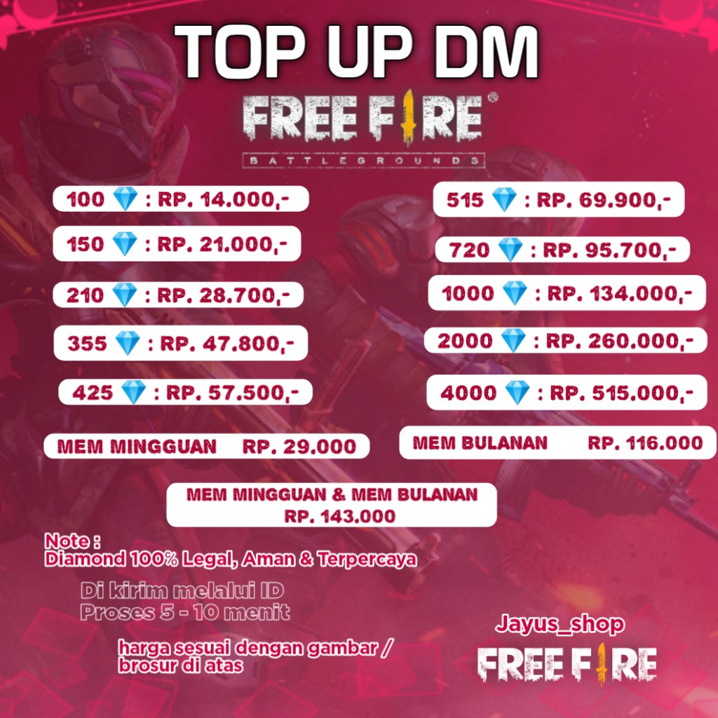 Detail Background Top Up Ff Nomer 15