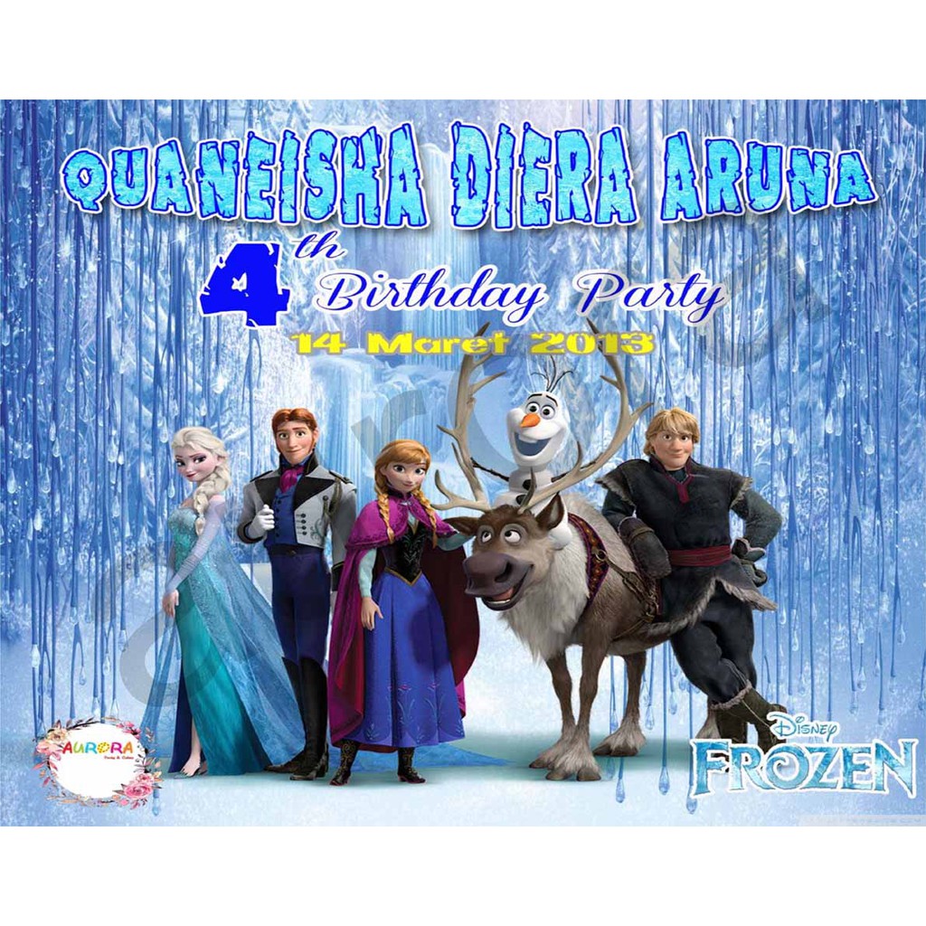 Background Ulang Tahun Frozen - KibrisPDR