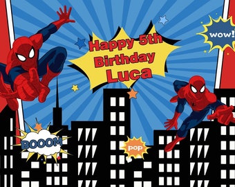 Background Ultah Spiderman - KibrisPDR