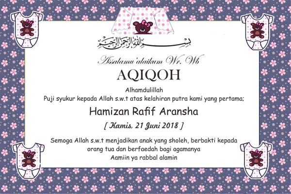 Detail Background Undangan Aqiqah Unik Nomer 6