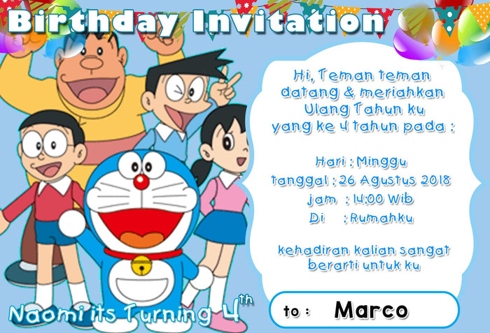 Detail Background Undangan Doraemon Nomer 51