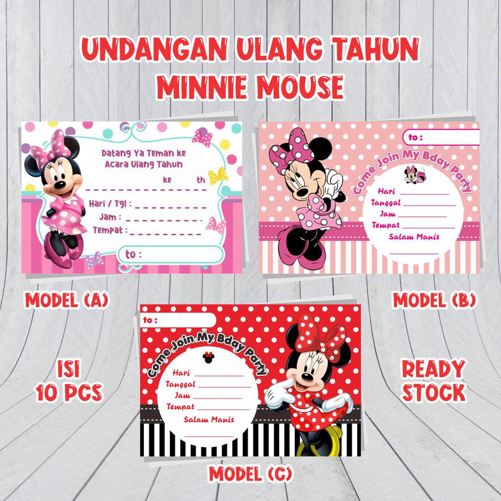 Detail Background Undangan Minnie Mouse Nomer 24