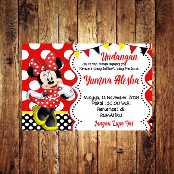 Detail Background Undangan Minnie Mouse Nomer 31